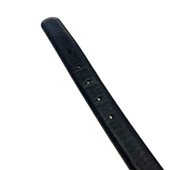 Coach 7600 Genuine Leather Belt Brass Gold Buckle Black Women\'s 40\